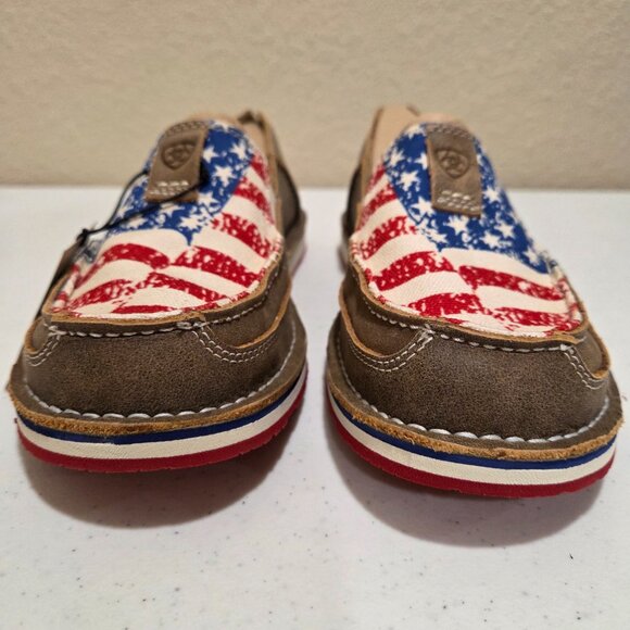 Ariat Shoes Women's Size 10 Leather Loafer Slip On Canvas Cruiser New In Box - Picture 4 of 12